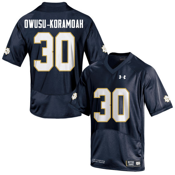 Men #30 Jeremiah Owusu-Koramoah Notre Dame Fighting Irish College Football Jerseys Sale-Navy